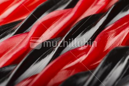 Red and black licorice 
