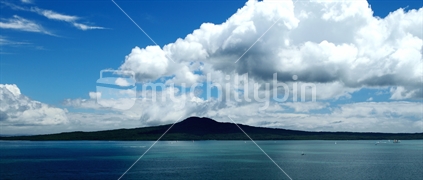 Clouds over Rangitoto, from Glover Park, St. Heliers, Auckland