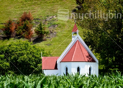 Historic Anglican church in pastoral setting
