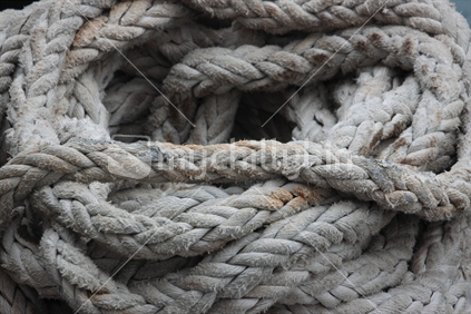 Old rope coil