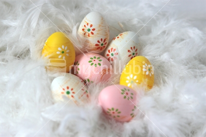 Colourful decorated Easter Eggs