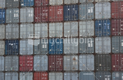 Containers Stacked at the Port 