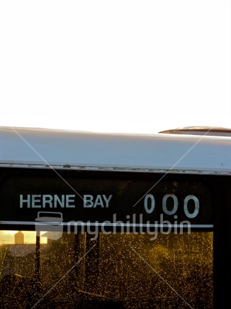 Catching the early bus; Herne bay, Auckland, (Raised ISO)