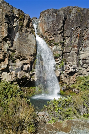 Taranaki Falls, Tongariro National Park, New Zealand.