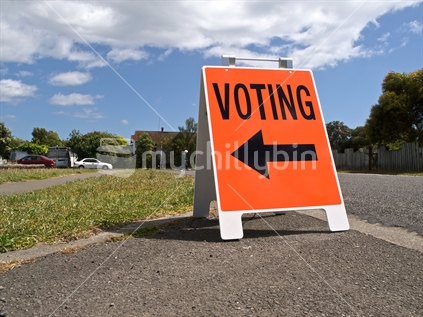 Voting sign at 2011 General Election.