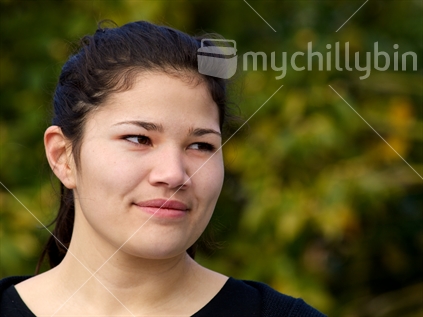 Portrait of a young New Zealand woman