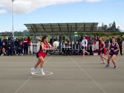 Netball players at the Hawke's Bay Sports Park