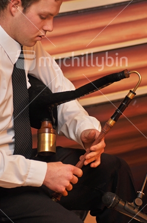 Irish bagpipes in a live New Zealand performance