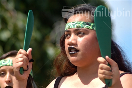 Greymouth High School students perform traditional Maori dances for the  Waitangi Day celebrations