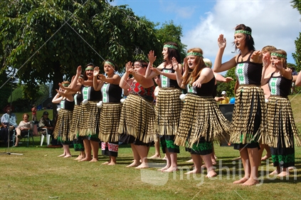 Greymouth High School students perform traditional Maori dances for the  Waitangi Day celebrations