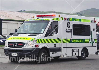 Ambulance rushing to emergency in Christchurch