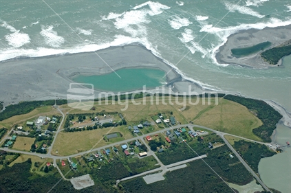 The isolated Okarito settlement, south of Hokitika, West Coast, South Island