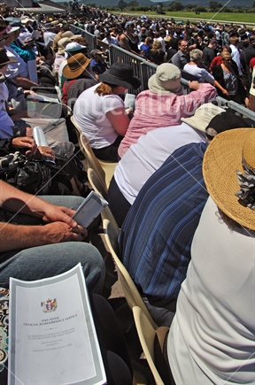 Part of the crowd gathered at the 2010 Memorial Service for 29 coal miners killed in the Pike River coal mine near Greymouth, West Coast.