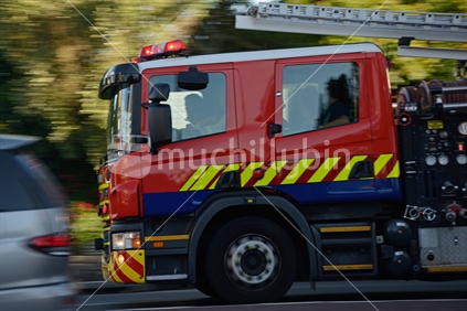 Fire Brigade truck rushing to a fire