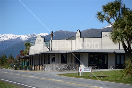 The historical Jackson's Hotel on State Highway 73 in the South Island