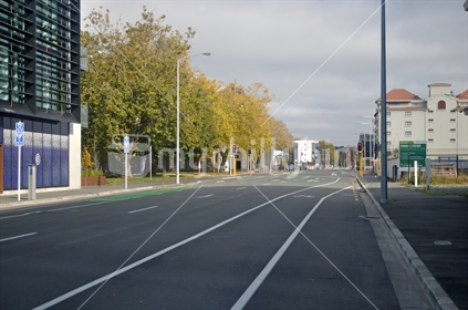 CHRISTCHURCH, NEW ZEALAND, MARCH 31, 2020; The normally busy streets of Christchurch are largely deserted during the Covid 19 lockdown in New Zealand, March 2020