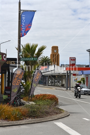 WESTPORT, NEW ZEALAND, NOVEMBER 14, 2020: main street of Westport on the West Coast of New Zealand.