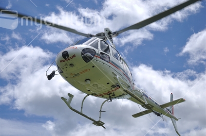 Westland rescue helicopter in flight