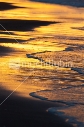 Tide washing in on sunset (portrait)