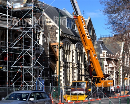 Christchurch Arts Centre, earthquake repairs.