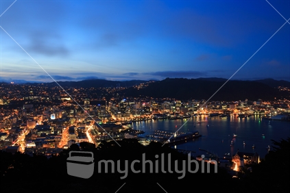 Wellington city, night view