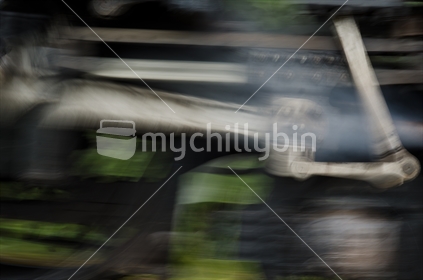 Steam train blur, at Helensville Auckland