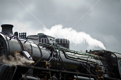 Steam train at Helensville, New Zealand.