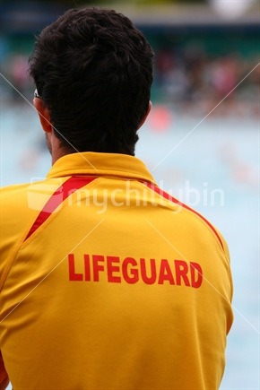 Lifeguard watching over a kiwi water sport event