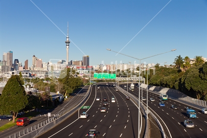 Northern Motorway approach to Auckland City