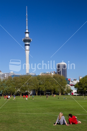 Sky Tower as seen from Victoria Park