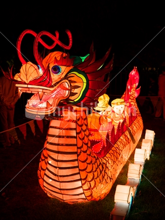 Dragon Boat Lantern at the Chinese Lantern Festival