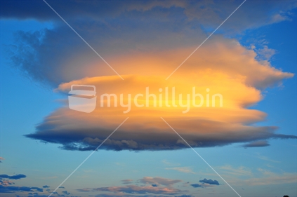 Lenticular cloud over New Zealand.