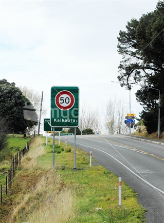 Kaikoura Road Sign - 50 (Before Nov 2016 earthquake)