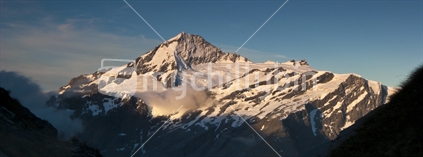 Mount Aspiring panoramic, late summer afternoon (soft focus)