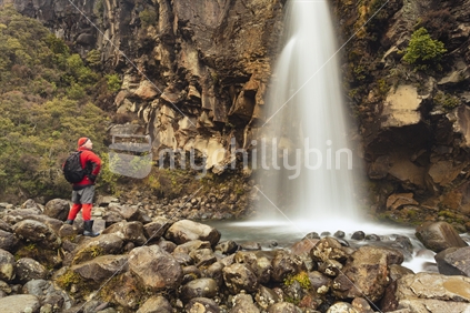 Taranaki Falls plunges off the slopes of Mount Ruapehu, Tongariro National Park