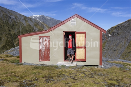 Remote Ivory Lake Hut is a seldom visited cabin in a remote corner of the Southern Alps wilderness of the West Coast
