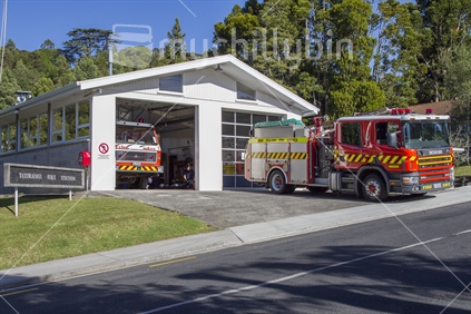 Rural fire station at Titirangi in Auckland.