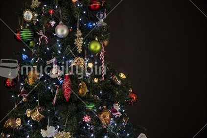 Decorated Christmas tree. 