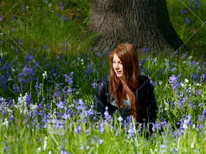 Spring Bulbs & Young Woman
