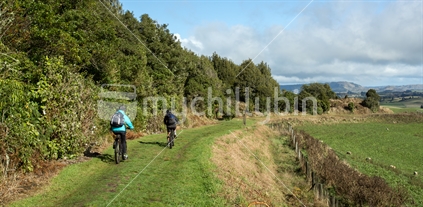 Cyclists traverse Ohakune's Old Coach road cycle track