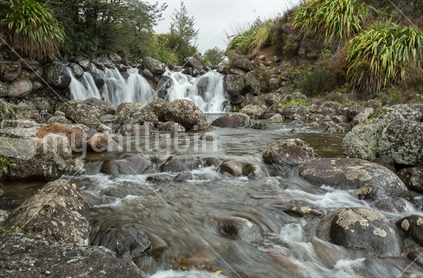 Mahuia rapids off State highway 47 in Tongariro National park (raised ISO)