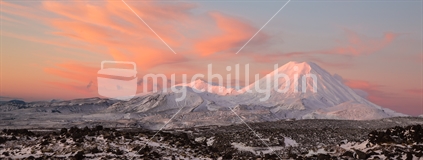 Winter Sunset on Mt Ngauruhoe