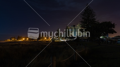 Mt Maunganui promenade at night
