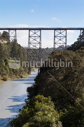The Mohaka viaduct spanning the Mohaka river in Northern Hawkes Bay