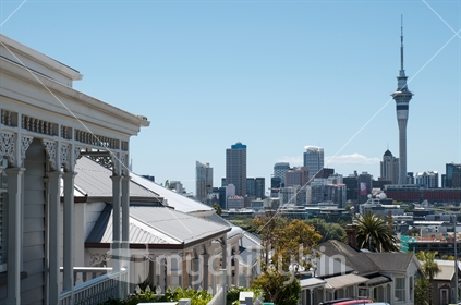 Old versus new view from Ponsonby to city,