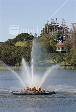 Fountain at Virginia Lake, Wanganui.  