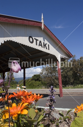 Flowers by Otaki Historic Train Station
