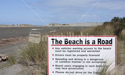 Beach road rules - Foxton Beach