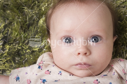 Closeup of a beautiful baby girl