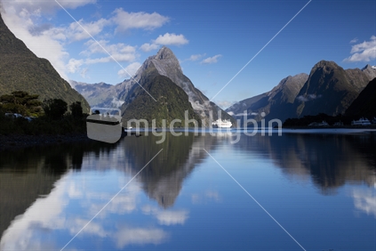Mitre Peak and Milford Sound On A Beautiful Day